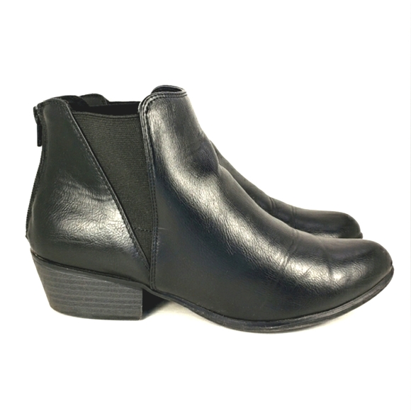 Espirit Triumphant Black Western Style, Almond Toe Bootie. Women's Size 8.5 M - Picture 1 of 11